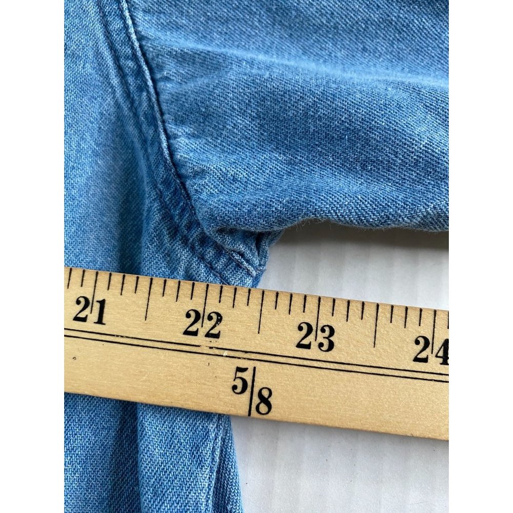 Paradise Point Vtg. Blue Denim "Coca-Cola" Shirt with Pointed Collar Size XL Y2K - Picture 11 of 13